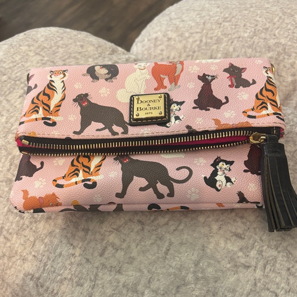 Dooney & Bourke Pink Cat Print Clutch